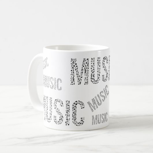 Musikwort Kaffeetasse (Vorderseite Links)