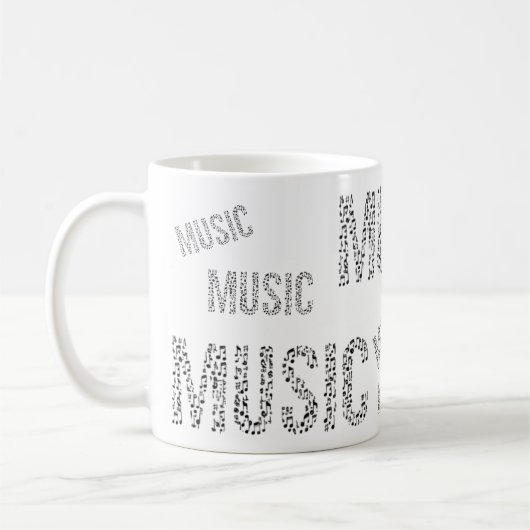 Musikwort Kaffeetasse (Links)