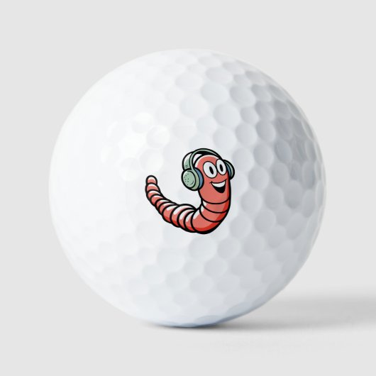 Musikwurm Golfball (Vorderseite)