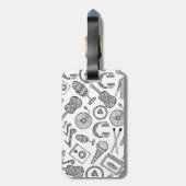 Musikzubehör für personalisierte Musikinstrumente Gepäckanhänger (Rückseite vertikal)