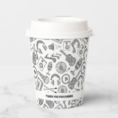 Musikzubehör für personalisierte Musikinstrumente Pappbecher (Rückseite)