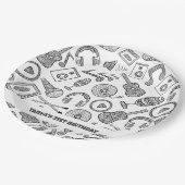 Musikzubehör für personalisierte Musikinstrumente Pappteller (Schrägansicht)