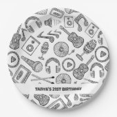 Musikzubehör für personalisierte Musikinstrumente Pappteller (Vorderseite)