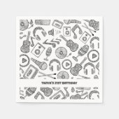 Musikzubehör für personalisierte Musikinstrumente Serviette (Vorderseite)