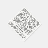 Musikzubehör für personalisierte Musikinstrumente Serviette (Ecke)