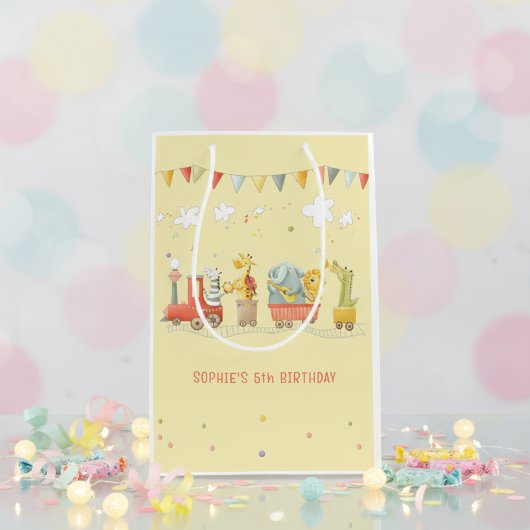 Musikzug mit wilden Tieren Kindergeburtstag Mittlere Geschenktüte