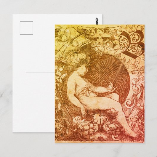 Musing Angel Postkarte (Vorne/Hinten)