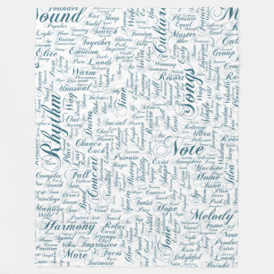 Musique Mélodie Orchestre Silhouette Texte Fleecedecke