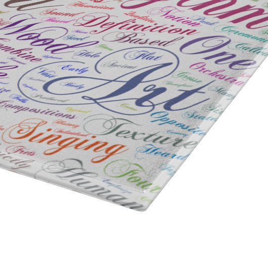 Musique Mélodie Orchestre Silhouette Texte Schneidebrett (Ecke)