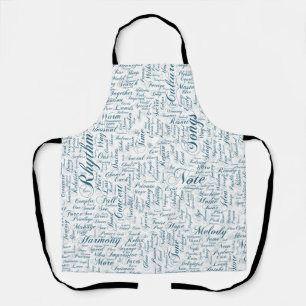 Musique Mélodie Orchestre Silhouette Texte Schürze