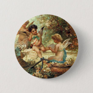 Musizierende Engel von Hans Zatzka, Victorian Fine Button