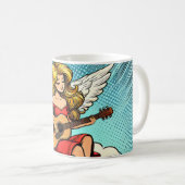 Musizierender Engel mit Gitarre Kaffeetasse (VorderseiteRechts)