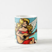 Musizierender Engel mit Gitarre Kaffeetasse (Mittel)