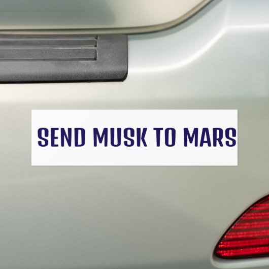 MUSK AN MARS SENDEN AUTOAUFKLEBER (Auf Auto)