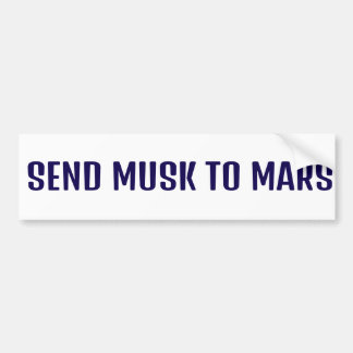 MUSK AN MARS SENDEN AUTOAUFKLEBER