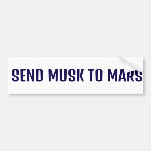 MUSK AN MARS SENDEN AUTOAUFKLEBER (Vorne)
