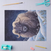 Musk Ox Boho Mystical Art Seidenpapier (Basteln)
