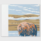Musk Ox Geschenkpapier (Flach)