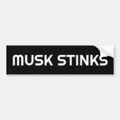 MUSK STINKS AUTOAUFKLEBER (Vorne)