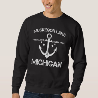 Muskegon Lake Michigan Fishing Camping Summer Sweatshirt