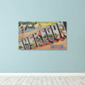 Muskegon, Michigan - Große Buchstabenszenen 2 Leinwanddruck (Insitu (Holzboden))