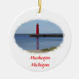 Muskegon Michigan Leuchtturm Keramikornament