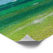 Muskegon, Michigan Strand & Leuchtturm (Ölfarbe) Poster (Ecke)