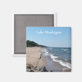 Muskegon-See Magnet (Vorderseite/Rückseite)