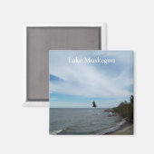 Muskegon-See Magnet (Vorderseite/Rückseite)