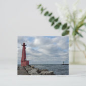 Muskegon South Breakwater Light, Lake Michigan Postkarte (Stehend Vorderseite)