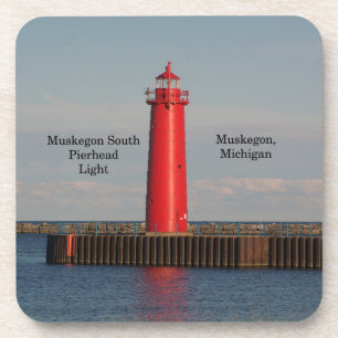 Muskegon South Pierhead Light 6 Untersetzer aus Ku
