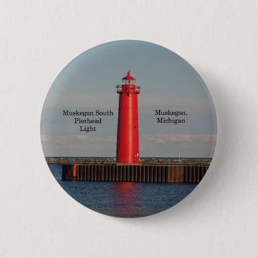 Muskegon South Pierhead Light-Taste Button (Vorderseite)