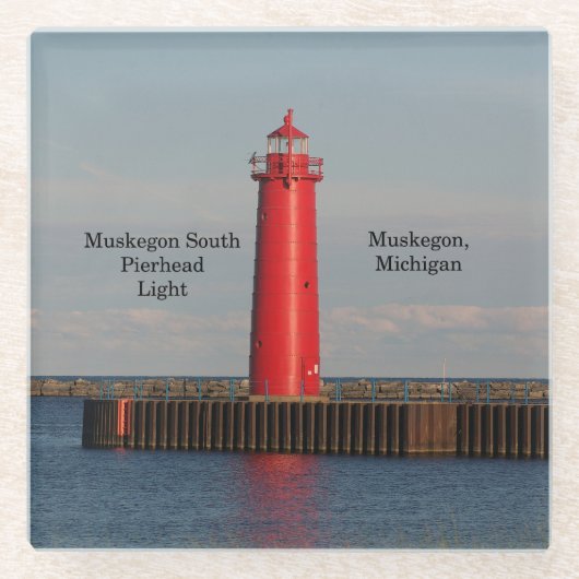 Muskegon South Pierhead Light Untersetzer (Vorderseite)