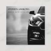 Muskel-Auto, das den QR-Code für die Reparatur von Quadratische Visitenkarte (Vorderseite)