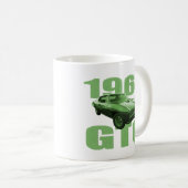 Muskel-Auto-Grün 1968 Pontiacs GTO Kaffeetasse (VorderseiteRechts)