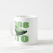 Muskel-Auto-Grün 1968 Pontiacs GTO Kaffeetasse (Vorderseite Links)
