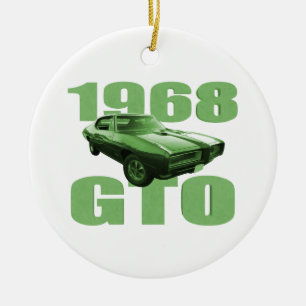Muskel-Auto-Grün 1968 Pontiacs GTO Keramikornament