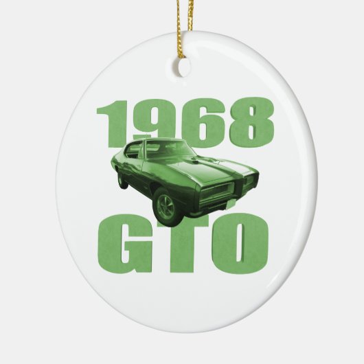 Muskel-Auto-Grün 1968 Pontiacs GTO Keramikornament (Links)