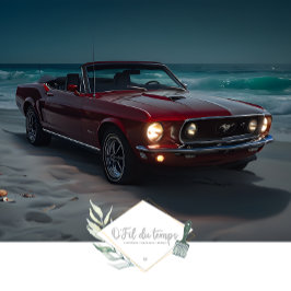 Muskel Car Beach Front decoupage Seidenpapier