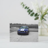 Muskel Car Blue Postcard Postkarte (Stehend Vorderseite)