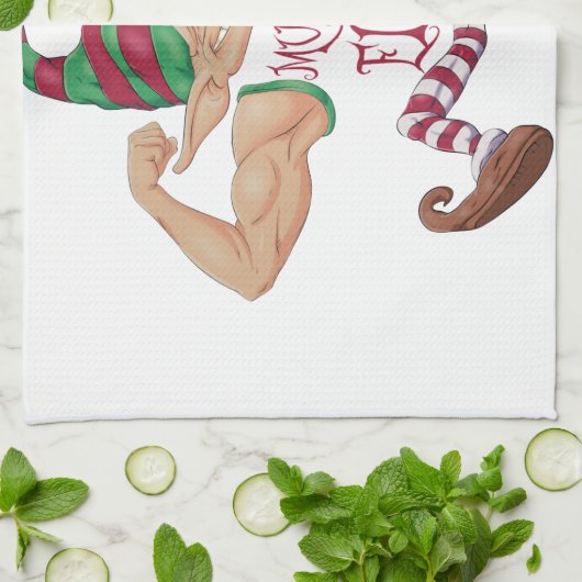 Muskel Elf Geschirrtuch (Gefaltet)