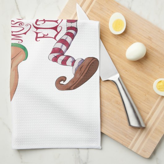 Muskel Elf Geschirrtuch (Viertel Falte)