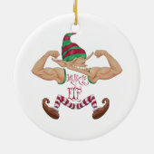 Muskel Elf Keramik Ornament (Hinten)