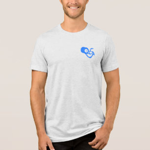 Muskel Flamme - Bizeps Stärke und Energie Tri-Blend Shirt