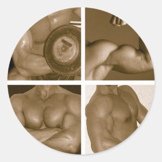 Muskel-Flex: www.AriesArtist.com Runder Aufkleber