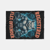 Muskel Hamster registrierter Flex Offender Funny G Fleecedecke (Vorderseite (Horizontal))