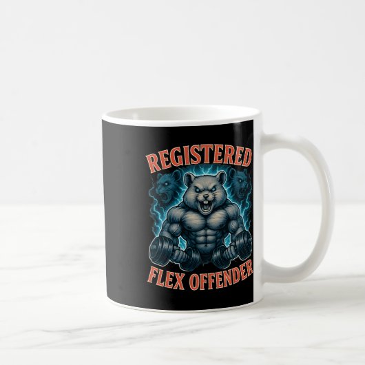 Muskel Hamster registrierter Flex Offender Funny G Kaffeetasse (Rechts)