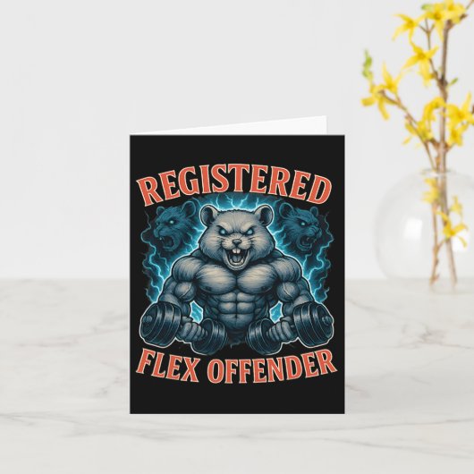Muskel Hamster registrierter Flex Offender Funny G Karte (Gelbe Blume)