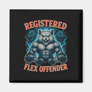 Muskel Hamster registrierter Flex Offender Funny G Magnet