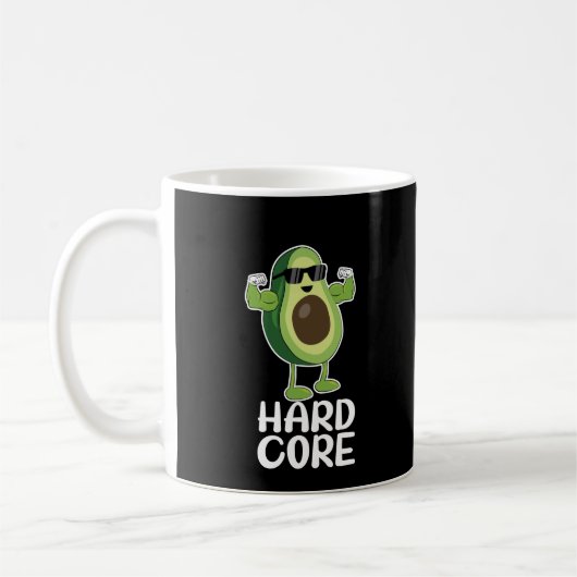 Muskel Hardcore Avocado Funny Kaffeetasse (Links)